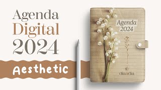 La mejor Agenda Digital 2024 Agenda Aesthetic para iPad y tablets [upl. by Yssep]