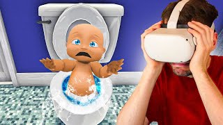 O BEBÊ ENTROU no VASO DO BANHEIRO na realidade virtual [upl. by Howe]