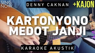 Kartonyono Medot Janji  Denny Caknan Karaoke Akustik [upl. by Goodspeed]