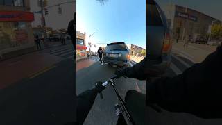 Worst timing ever jaywalking brakeless citycycling fixedgearbike [upl. by Yliab583]