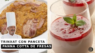 TRINXAT con panceta  PANNA COTTA de fresas  Cocina Abierta de Karlos Arguiñano [upl. by Fritzie]