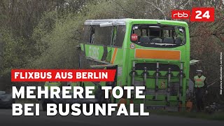 Reisebus aus Berlin Schwerer FlixbusUnfall mit mehreren Toten [upl. by Freud]