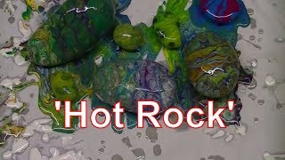 How to paint Rock pour list  Hot Rock  by Stuart Wimbles  Free Your Mind Art 2018 [upl. by Lessur]