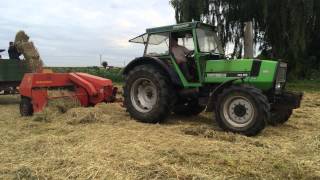 Heu pressen mit Deutz DX 85 und Welger AP 41 [upl. by Aikahs]