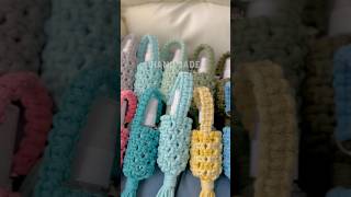 DIY Macrame Hand Sanitizer Holder  Tutorial on my Channel [upl. by Halludba54]