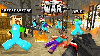 we entered a MASSIVE Minecraft War we barely SURVIVED Minecraft War 2 [upl. by Satsok]