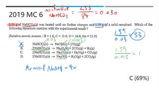 DSE CHEM 2019 MC 6 [upl. by Eirallam908]