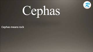 How to pronounce Cephas [upl. by Cross]