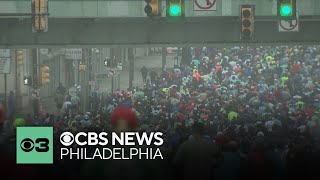 Thousands participate in Broad Street Run in Philadelphia despite rainy conditions [upl. by Ezalb]