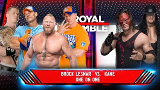 FULL MATCH  Lesnar vs Kane – Universal Title Triple Threat Match Royal Rumble [upl. by Aceissej]