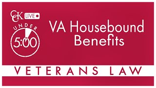 VA Housebound Benefits Special Monthly Compensation [upl. by Ayhdnas]