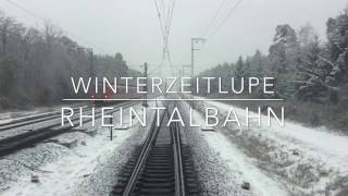 Winterzeitlupe  Führerstandsclips auf der Rheintalbahn [upl. by Morgen802]