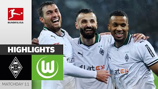 Unbeaten streak extended  Mgladbach  VfL Wolfsburg 40  Highlights  MD11 – Bundesliga 202324 [upl. by Iman]