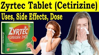 Zyrtec Allergy Medicine  Cetirizine 10 mg tablet uses Zyrtec tablet uses in pregnancy Side effect [upl. by Eidnac974]