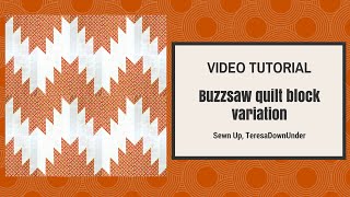 Buzz saw or delectable mountains quilting block tutorial [upl. by Puto228]