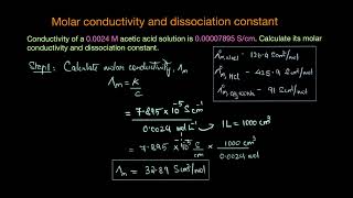 Calculating molar conductivity amp dissociation constant  Electrochemistry  Chemistry  Khan Academy [upl. by Oigimer]