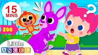 Were Going to the Zoo Animals Song More Kids Songs by Little Angel [upl. by Niatsirt]