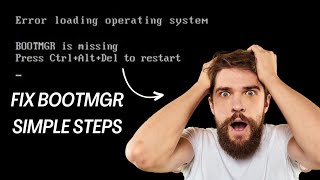 BOOTMGR is missing Press CtrlAltDel to restart not working in Windows [upl. by Hobey]