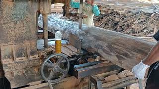 803 Finished Boards The Power Of A Steam Sawmill [upl. by Rimhsak844]