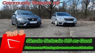 Community Besuch 2  Tobias mit Skoda Octavia RS zu Gast  Polieren Versiegeln von Lack u Scheibe [upl. by Servetnick]