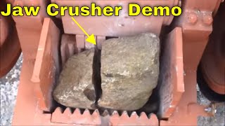 Jaw Crushers In Action Crushing Rocks Concrete Granite Bricks Asphalt Quartz Glass MBMM [upl. by Garth]