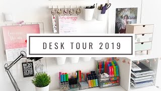 ORGANIZACJA MOJEGO BIURKA ♥ DESK TOUR  UPDATE 2019 [upl. by Satterfield]