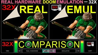 Doom Real Sega 32X vs Sega 32X Emulator Side by Side Comparison  VCDECIDE [upl. by Cindie214]