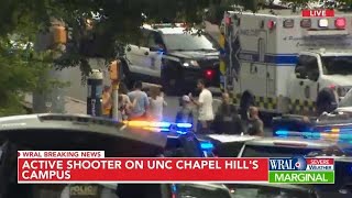 Shots fired on UNC Campus Police Clearing Buildings  No one in custody [upl. by Lajib]