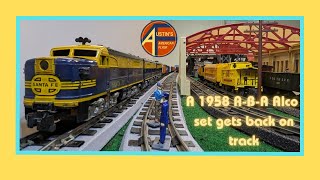 Back on the rails 1958 5 digit American Flyer S gauge Alco Diesel service part 1 [upl. by Lilac]