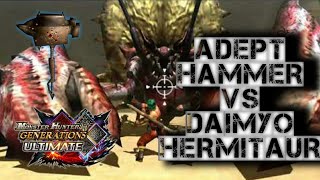 MHGU Hammer vs Daimyo Hermitaur [upl. by Kolivas]