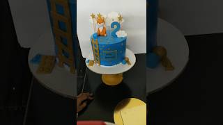 2 years baby boy birthday cake design 🎂short ytshorts shortvideo shortsfeed [upl. by Gnirol474]