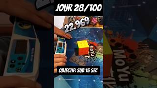 Jour 28100🙂Objectif sub 15 sec🔥cubing rubikscube 100dayschallenge [upl. by Florian772]