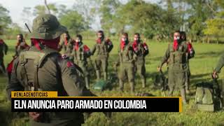 ELN anuncia paro armado en Colombia [upl. by Neit]