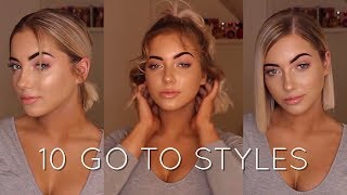 HOW I STYLE MY SHORT HAIR  Katherine Rose [upl. by Yddub]