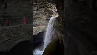 Watkins Glen State park watkinsglengeorgetrail waterfall usatour usaadventures roots [upl. by Enoek968]