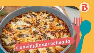 Conchiglione recheado de ragu com queijo  Band Receitas [upl. by Hercule]