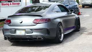 AMG C63S GETS WELD RIMS TOYO RR RADIALS  PURE TURBOS  TUNING [upl. by Miriam455]