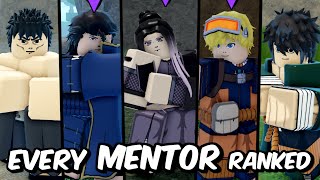 EVERY Mentor RANKED From WORST To BEST  Shindo Life Mentor Tier List [upl. by Audwin]