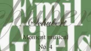 Emil GILELS plays SCHUBERT Moment musical No 4 SU record [upl. by Jania914]