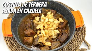 Costilla de ternera asada en cazuela [upl. by Esyla]