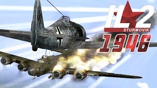 IL2 1946 B17 Combat Wings attacked by Luftwaffe Fighters [upl. by Redna410]