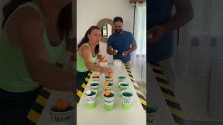 Morpion Pong challenge  fun jeu humour challenge couple [upl. by Froma]