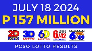 Lotto Result Today 9pm July 18 2024  PCSO Complete [upl. by Richara]