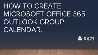 How to create Microsoft Office 365 Outlook Group Calendar Call today 888 9592825 for Office365 [upl. by Mazman]