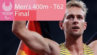 Mens 400m  T62  Final  Athletics  Tokyo 2020 Paralympic Games [upl. by Graham]