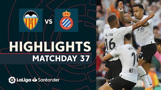 Resumen de Valencia CF vs RCD Espanyol 22 [upl. by Matty586]