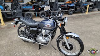 2024 KAWASAKI W800 IN MATTE SLATE BLUE WALKAROUND [upl. by Ellevel313]