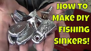 How To Make Your Own DIY Lead Sinkers Weights [upl. by Bradski640]