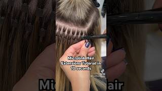 Microlink Hair Extensions tutorial in 10 seconds hairextensions microlinks hairtutorial hair [upl. by Eelyrehc435]