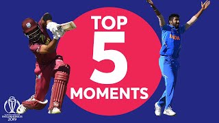 West Indies vs India  Top 5 Moments  ICC Cricket World Cup 2019 [upl. by Nov]